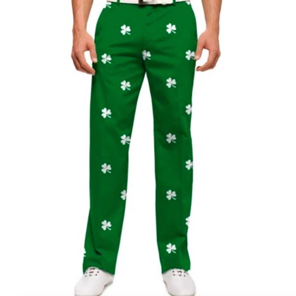 Loudmouth Other - Loudmouth Golf Men's StretchTech Pants in Irish St. Patrick Shamrocks  34 x 32L